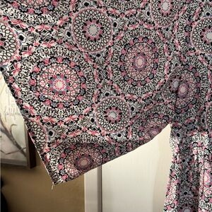 Pink and Black Patterned Dress